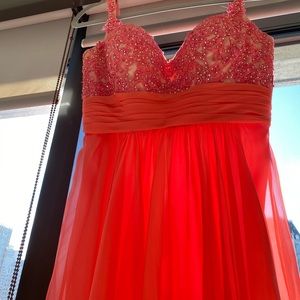 Coral formal gown